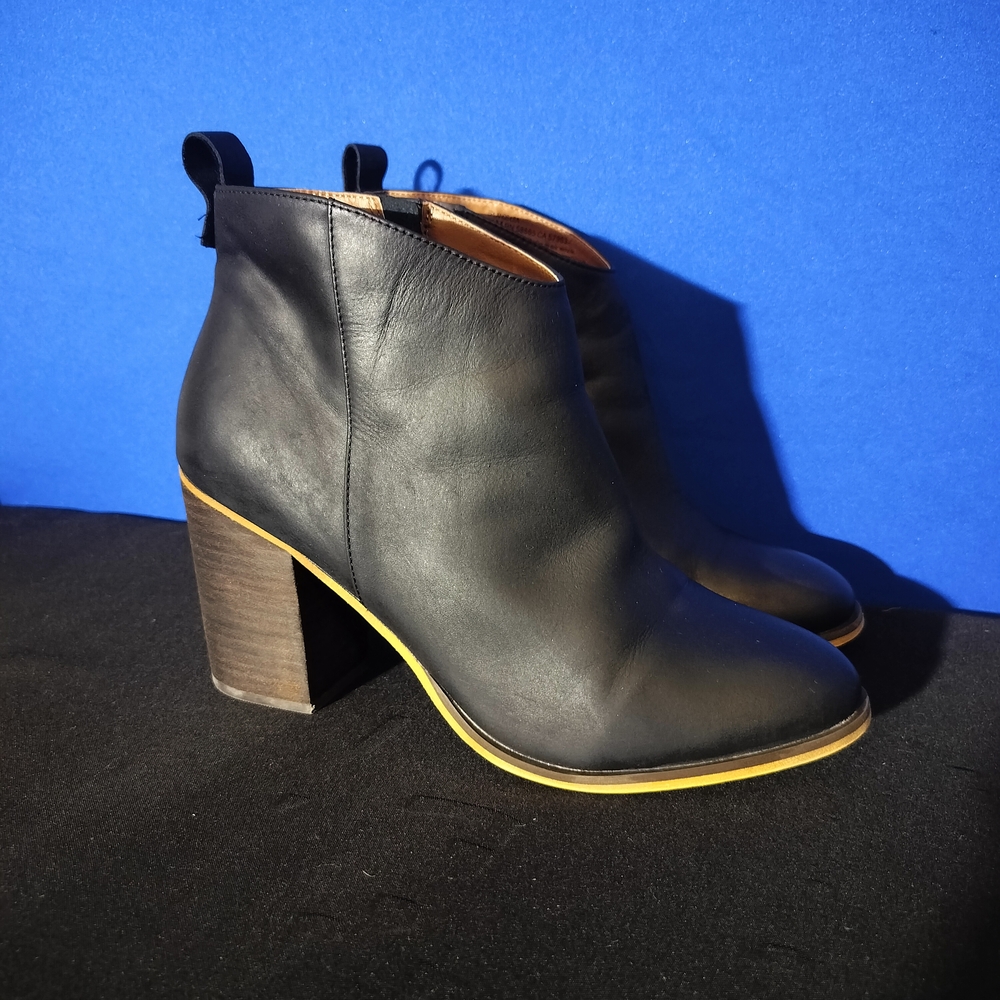BP Black Ankle Boots with Chunky Heel